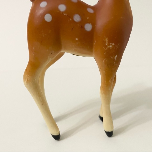 Vintage Bambi Deer Fawn Hard Plastic Figurine 6” Tall Hong Kong - Picture 11 of 16